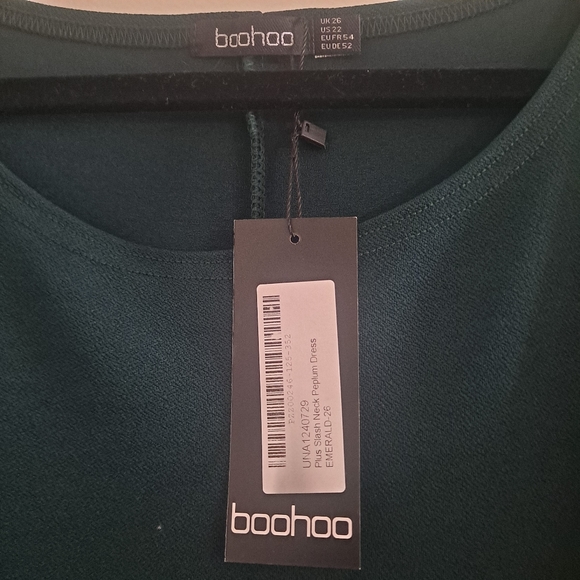 Boohoo BOAT NECK PEPLUM DRESS - Picture 5 of 7